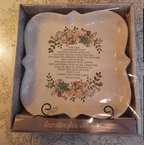 Roman's 8:38-39 decorative porcelain Plate inspirational scripture with …